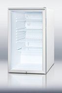 Summit SCR450LBI7HHADA 4.1 Cu. Ft. Stainless Steel Undercounter Built-In Compact Refrigerator
