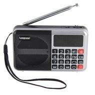 Longruner Mini Fm Radio Support Micro Sd Card and USB Driver(silver)