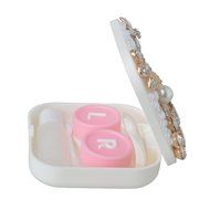 KAKA(TM) Fashion Box Kit 3D Handmade Rhinestone Bling Crystal Design Skull Pattern Decorated Black Mini Contact... N30