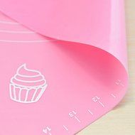 Spritech(TM) Durable Supple Silicone Healthy Mat Baking Mat Baking Tools Pink N4