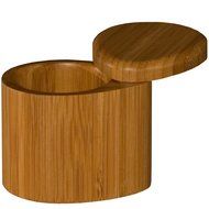 Totally Bamboo Small Salt Box, Bamboo Container With Magnetic Lid For Secure Storage N11