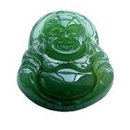 Chinese Culture /Green Jade / Lucky God Green Rune Carving Pendant (Set4) N3