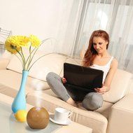 Humidifier,Susenstone LED Touch Aroma Ultrasonic Humidifier, USB Essential ,Oil Diffuser Air Purifier (white) N6