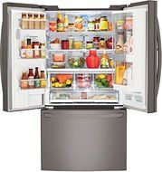LG LFXS30766D 36" Black Diamond Series 30 Cu. Ft. French Door Refrigerator with Smart Cooling Plus, Slim Space...