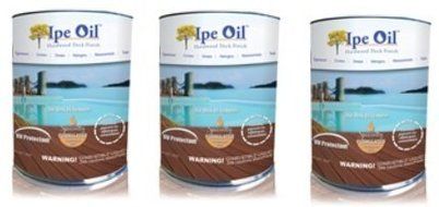 DeckWise Ipe Oil Hardwood Deck Finish, UV Resistant, 3 Cans, 1 Gallon Each by Deck Wise - Ipe Clip