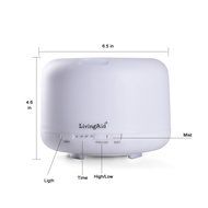 Essential Oil Diffuser - 500ml Premium Cool Mist Aroma Humidifier with 7 Color Changing LED Lamps,Waterless Auto... N6