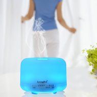 Essential Oil Diffuser - 500ml Premium Cool Mist Aroma Humidifier with 7 Color Changing LED Lamps,Waterless Auto... N7