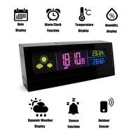 JR Global Luxury Design Dynamic Weather Color Display weather station with smart sensor indoor/outdoor temperature... N4