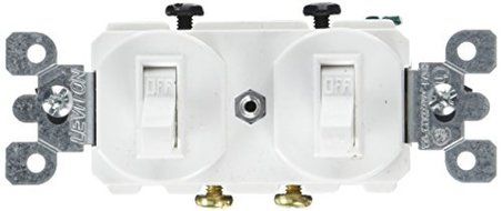 Leviton C22-05224-02W Single Pole 15 Amp CSA Carded Toggle Switch by Leviton