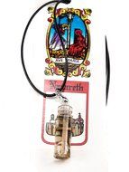 Olive Wood Cross inside Anointing Oil Bottle Pendant Black Necklace Nazareth N2