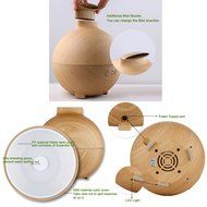 Excelvan DT-003 500ml Essential Oil Aroma Diffuser Ultrasonic Humidifier Air Mist Aromatherapy Purifier Dark Wood... N7