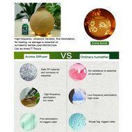 Excelvan DT-003 500ml Essential Oil Aroma Diffuser Ultrasonic Humidifier Air Mist Aromatherapy Purifier Dark Wood... N8