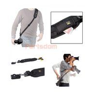 Quick Rapid Single Shoulder Sling Black Belt Strap for Digital SLR DSLR Camera