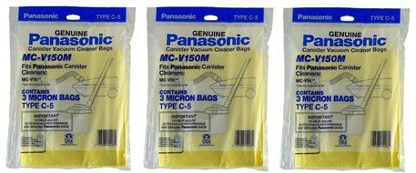 Panasonic C-5 Micron Filtration Vacuum Bags - 9 bags