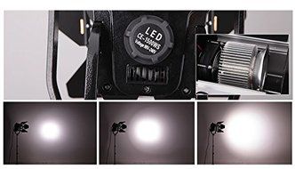 ASHANKS Dimmable Bi-color LED100W LED Studio Fresnel spot Light 3200-5500K for Studio Camera Photo video Equipment N4
