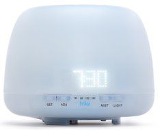 Heka Living Essential Oil Diffuser Humidifier - LED Clock With Adjustable Light - Ultrasonic Aromatherapy Humidifier... N4