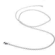 1PC Fashion Stainless Steel Cross Chain Polishing Necklace 51cm N2