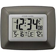 LA CROSSE TECHNOLOGY WS-8008U Atomic Digital Wall Clock with Indoor Temperature