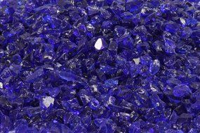 American Fireglass 9 to 12mm Fire Pit and Outdoor Fireplace Glass, Small, 10-Pound, Dark Blue N12