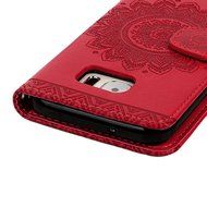 S7 Edge Case,Samsung Galaxy S7 Edge Case - Badalink 3D Embossed Flower Wallet Magnetic Flip Cover PU Leather Kickstand... N2
