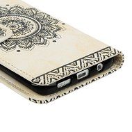 S7 Edge Case,Samsung Galaxy S7 Edge Case - Badalink 3D Embossed Flower Wallet Magnetic Flip Cover PU Leather Kickstand... N4