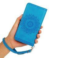 S7 Edge Case,Samsung Galaxy S7 Edge Case - Badalink 3D Embossed Flower Wallet Magnetic Flip Cover PU Leather Kickstand... N5