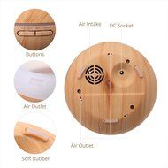 300ml Ultrasonic Humidifier Cool Mist Aroma Essential Oil Diffuser for Office Home Bedroom Living Room Study Yoga... N5