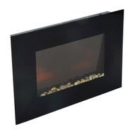 HomCom 36&rdquo; 1500W Wall Mounted Electric Fireplace w/Remote - Black N7
