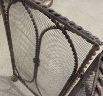 Iron Rope Entwined Firescreen | Tassel Twisted Metal Fireplace Screen N6