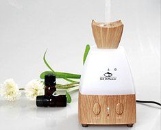MKLOT 70ml Aroma Essential Oil Diffuser Electric Wood Grain Ultrasonic Cool Mist Humidifier Changing LED Lights... N2