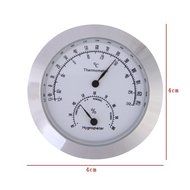 Easydeal Golden Round Alloy Thermometer Hygrometer for Violin Guitar Case Parts Replacement (SLIVER) N5
