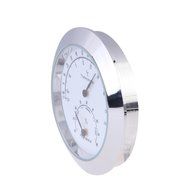 Easydeal Golden Round Alloy Thermometer Hygrometer for Violin Guitar Case Parts Replacement (SLIVER) N6