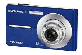 Olympus FE360 8MP Digital Camera with 3x Optical Dual Zoom (Blue)