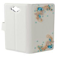 LG Escape 3 Case, LG Phoenix 2 Case, LG K8 Case White PU Leather Folio Flip Phone Case,Yaheeda 3D Handcraft White... N19