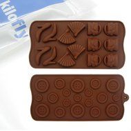 kilofly Silicone Chocolate Mold Tray Pack [Set of 2], Fashion Collection N2