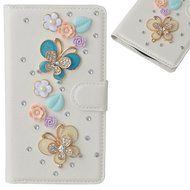 LG Escape 3 Case, LG Phoenix 2 Case, LG K8 Case White PU Leather Folio Flip Phone Case,Yaheeda 3D Handcraft White... N23