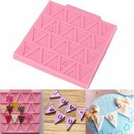 GOOTRADES Letter Flag Bunting Silicone Fondant Mold Cake Decorating Chocolate Mould Baking N2