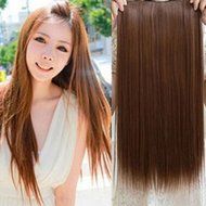 Spritech(TM) New Stylish One Piece Light Brown Women Long?Straight?Hair Extension 5 Clips Hairpiece N7