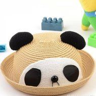 KAKA(TM) Girls Boys Cute Panda Shape Summer Hat Straw Cap for 6 Month-3 Years Old Kids Milk N4
