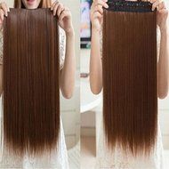Spritech(TM) New Stylish One Piece Light Brown Women Long?Straight?Hair Extension 5 Clips Hairpiece N8