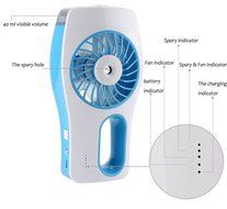 BesToo Handheld USB Mini Misting Fan with Personal Cooling Humidifier(Pink) N4