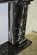 Black and White Polished Marble Fireplace Surround FPS-14
