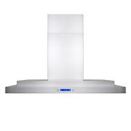 AKDY&reg; 36" Stainless Steel Island Mount Powerful Kitchen Vent Cooking Fan Touch Screen Control LED Lights Range...