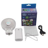 3 Speeds Portable Mini USB Rechargeable Desktop Fan wih 4000mAh Power Bank for Phone (Black) N3