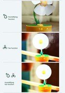 LIWUYOU Summer FlowerPot Plant Style USB Quiet Mini Small Fan Creative Air Humidifier Fans for Office Home Color... N6