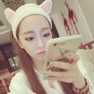Yaheeda 3pcs Women Hair Band,Cat Ears Design Makeup Cosmetic Shower Sports Hairlace Elastic Headband,Pink N10