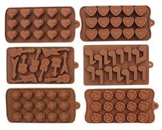 Set of 6 Non-stick Silicone Chocolate Candy Making Mold Tray - Romantic Music with Guitar and a Bunch of Roses... N2