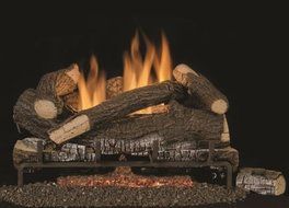 Vent Free Scarlet Oak Concrete Logs - 18"
