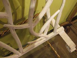 White Branches Iron Firescreen | Open Tree Metal Fireplace Screen N3