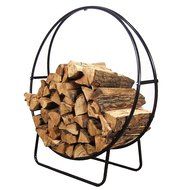 Sunnydaze Steel Firewood Log Hoop, 24-Inch Diameter N2
